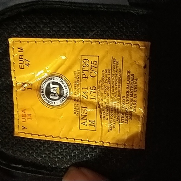 Men's Caterpillar Steel Toe Boots Size 14 - Picture 7 of 12